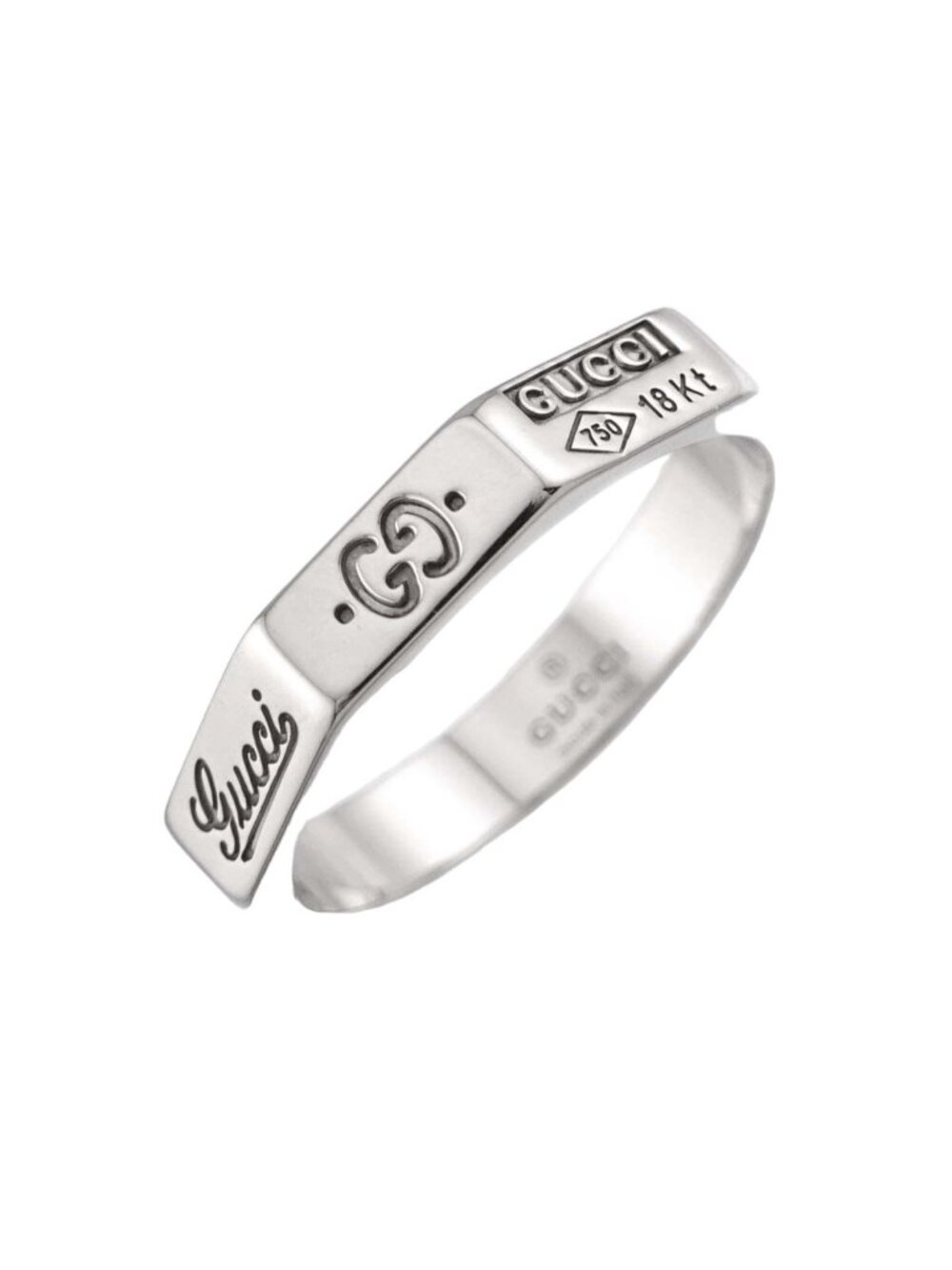 Gucci Octagonal Ring 18k White Gold